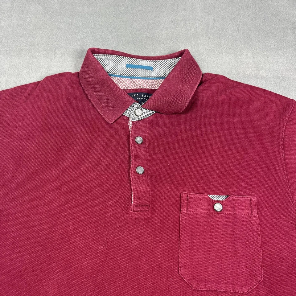 Ted Baker Polo Shirt Mens Large Pocket Blend Casual Short Sleeve Summer Golf - Image 2 of 4