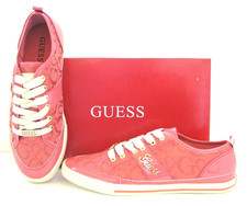 NEW GUESS BRIAR MULTI-PINK LOGO,PATENT,ROSE GOLD TRIM SPORT SHOES SIZE 5-9 INBOX