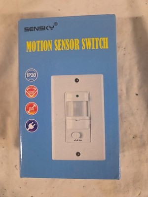 Sensky BS033C 110v Motion Sensor Light Switch, 180 Degree View Occupancy Sens...