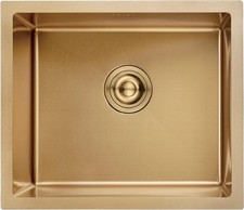 Ibergrif Stainless Steel Kitchen Sink, 50 x 43cm, Undermount Kitchen Sink Dro...