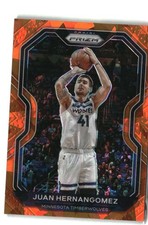 2020-21 Panini Prizm #192 Juancho Hernangomez Orange Ice Prizms