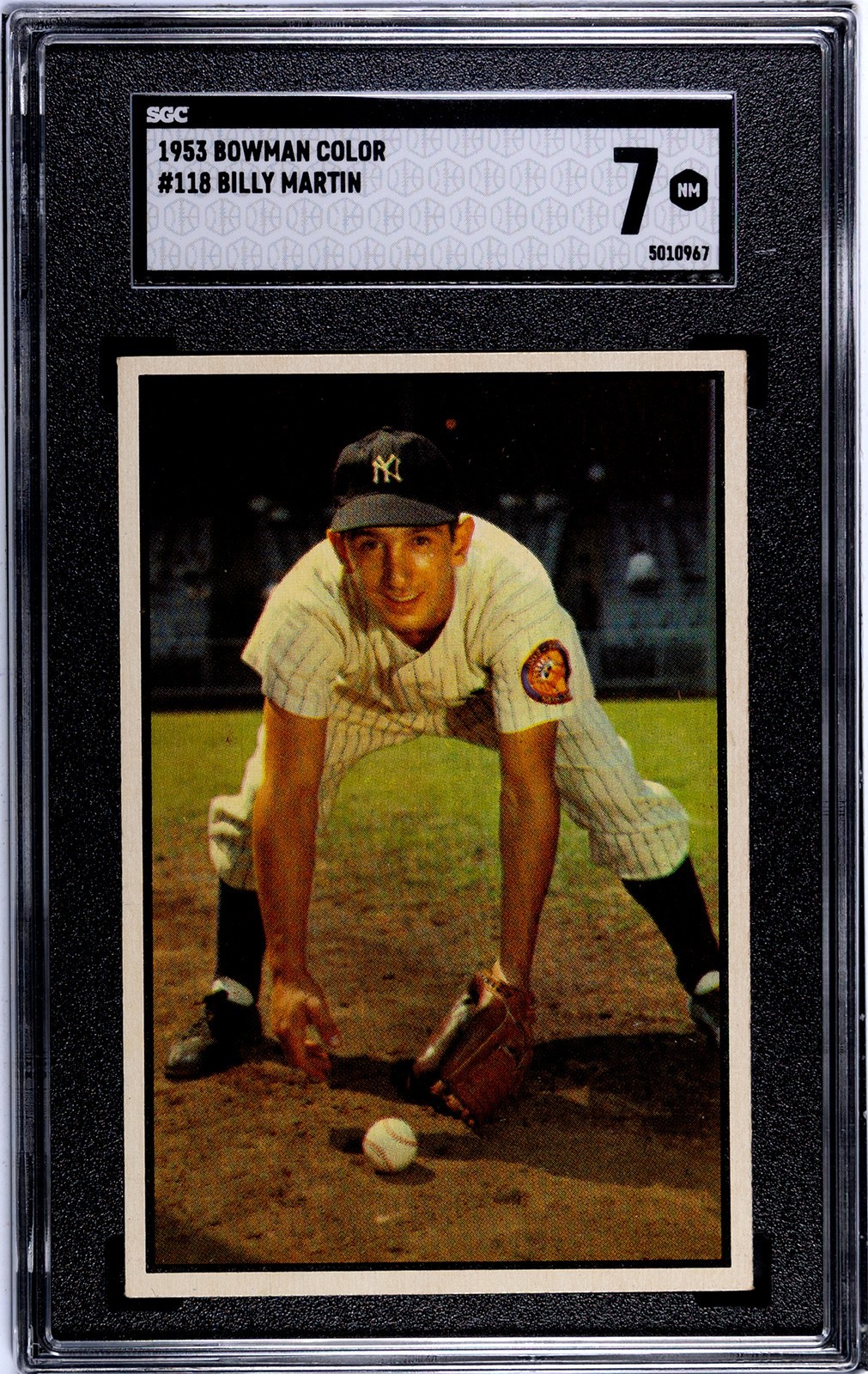 1953 Bowman Color #118 Billy Martin SGC 7