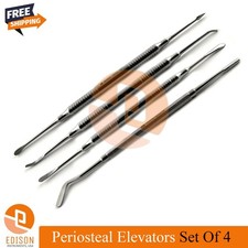 Set of 4 Dental Periosteal Elevators Oral Surgery Implant Surgical Instruments