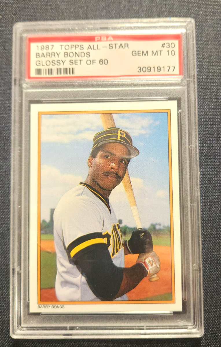 1987 TOPPS Card# 30! All-Star BARRY BONDS PSA GEM MINT 10! | eBay