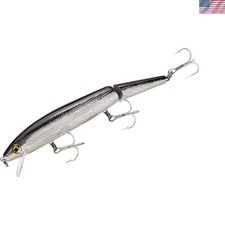 Jointed Wake Minnow Fishing Lures V-Wake Chrome Black Back Fish Bait