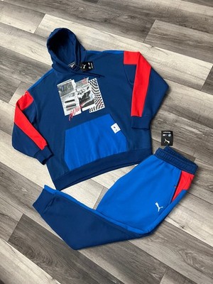 Puma ジャージ XL ブルー/レッド PUMA BMW MOTORSPORTS Men's 2 Piece Tracksuit Blue Red Hoodie +