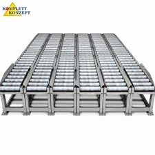 Rollenbahn Bosch 3,80m x 48cm Stahlrollen 38,5cm breit mit Gefälle ohne Antrieb