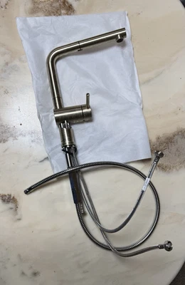 Blanco Küchenarmatur Gold Einhebelmischer niedriger Bogen Flexschläuche - Bild 1 von 4