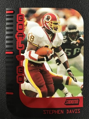 2000 Stadium Club #G2 Stephen Davis Goal to Go Washington Redskins