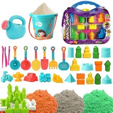35PCS Beach & Snow  1000g Sand Toy Bucket Watering Can Carry Case Moulds Tools
