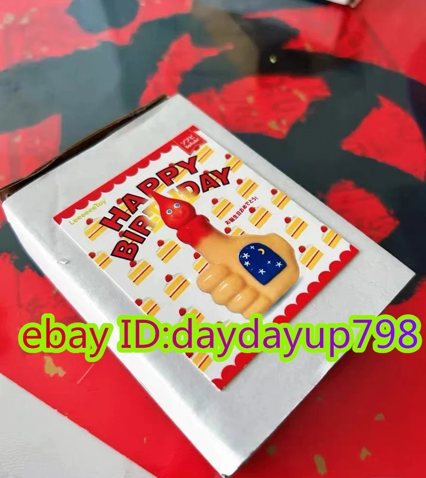 Leeeeeetoy Hands of Light Happy Birthday Red Blue Vinyl Sofubi Figure H9CM/3.6in - Image 2 of 2