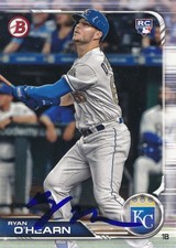 2019 Bowman Ryan O'Hearn Signed Rookie Card #93 Autographed Kansas City Royals. rookie card picture