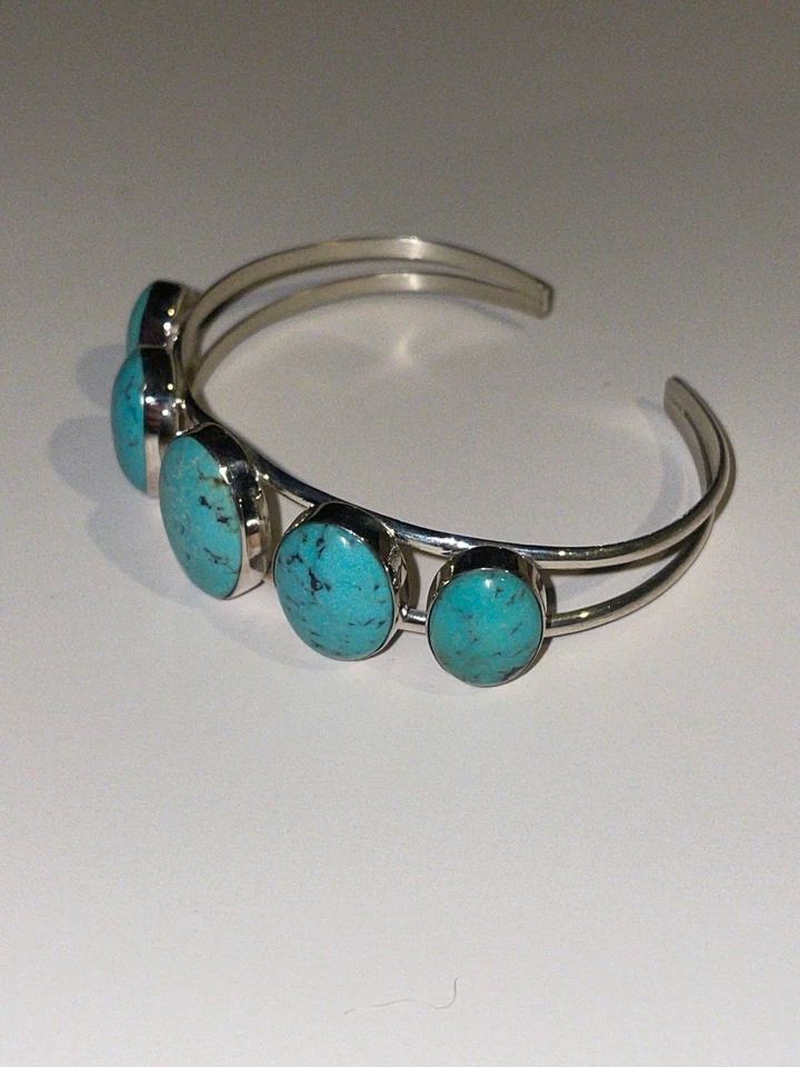 Jay King Green Variscite 925 Sterling Silver Cuff Bracelet - Изображение 3 из 4