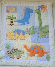 Baby Blanket Colorful Dinosaur Pattern 39"x 30" Crib Comforter