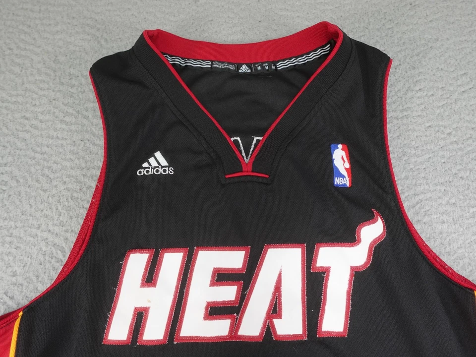 Miami Heat LeBron James Jersey Mens Medium Black Adidas Swingman NBA Basketball - Image 2 of 4