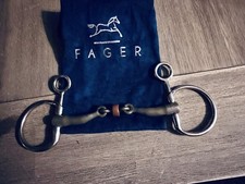 Fager Sally Titanium Baucher snaffle bit, 13.5cm
