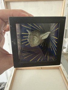 Star Wars Yoda 3D Figurine Display Cube Case Black Science Fiction & Horror