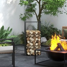 Outsunny Półka na drewno kominkowe Półka na drewno opałowe z uchwytami Półka na drewno opałowe do 30 kg