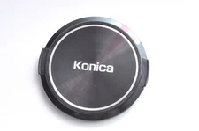 Konica 55mm Front Lens Cap Hexanon Metal Name Plate