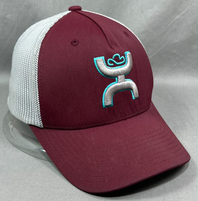 Get Your Hooey Flex Fit S/M Hat Maroon Trucker Western Farmer Rodeo Cowboy Mens