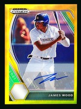 2021 PANINI PRIZM JAMES WOOD RC GOLD REFRACTOR AUTO AUTOGRAPH ROOKIE SSP #06/10!