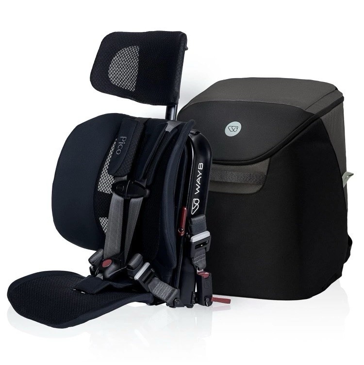 WAYB Pico Travel Car Seat with Premium Carrying Bag Lightweight Portable 22-40lb