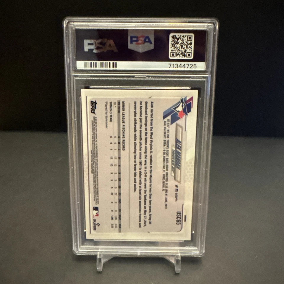 2021 Topps CHROME UPDATE ROOKIE #USC65 Alek Manoah PSA 10 GEM MT - Image 2 of 2