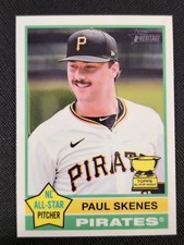 2025 Topps Heritage Paul SKENES Chrome #60 Gold Rookie Cup Pittsburgh Pirates SP