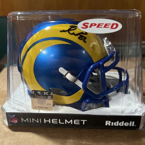 Los Angeles Rams Signed Riddell Mini Helmet W/COA Beckett BAS