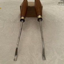 Sheffield Made Set Of Spoon Gouges 1a, 2a / 6mm 6mm Carving Old Stamp Sharp