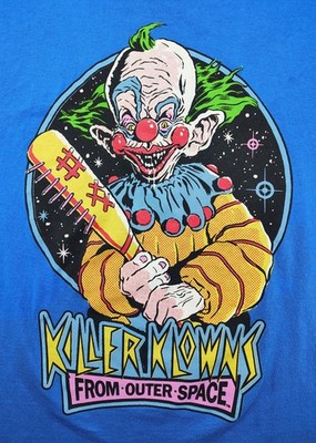 Killer Klowns from Outer Space T-shirt Men's XL Blue Steven Rhodes Horror Movie