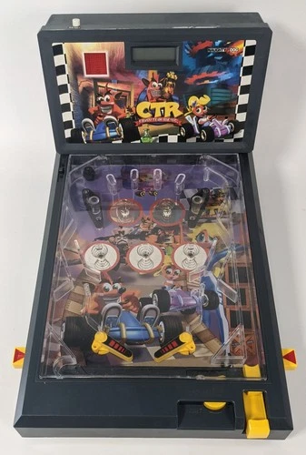 Crash Bandicoot CTR Team Racing Electronic Pinball Machine Tabletop - Working