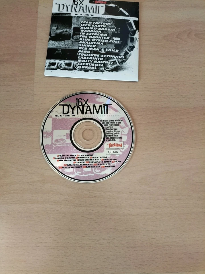 CD Rock Hard, 1 6x Dynamit, Vol. 12 1998, Iced Earth, In Extremo, Fear Factory - Bild 3 von 3