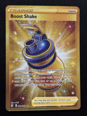 Boost Shake (Secret) 229/203 SWSH07: Evolving Skies Gold Holo