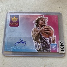 Jahmi'us Ramsey 2020-21 Court Kings Fresh Paint Ruby FP-JAH /99 Auto Sacramento