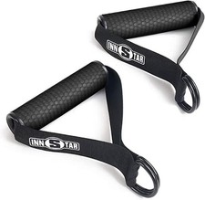 INNSTAR Cable Handles Gym Equipment, Resistance Band Handles with Solid ABS Core