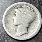 1918!!! 10C Mercury Dime .900 Silver
