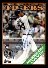 2023 Topps 1988 35th Anniversary Black Auto Brendon Davis RC 057/199 #88BA-BDA
