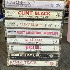 Lot of 9 Cassette Tapes Classic Country Various Artists