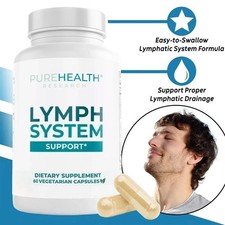Lymphatic Supplement Reduces Swelling Support Lymphatic 60 Capsule Pack of 2 