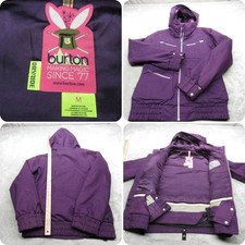 Burton Lush Jacket Women Medium Purple Hooded Insulated Waterproof Snowboard Ski