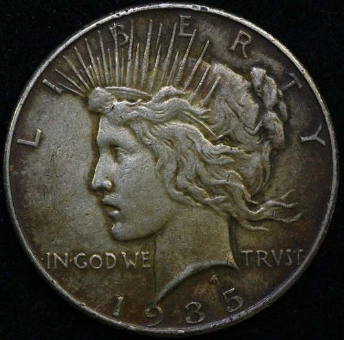 1935 $1 Peace Silver Dollar ~Circulated XF #C15