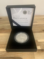 Royal Mint 2010 1oz Solid Silver Proof Britannia £2 Coin With Case Box And C.O.A