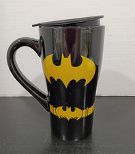 Batman Travel Mug 16oz DC Comics Ceramic Black/Yellow