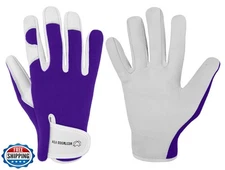 WESTWOOD FOX Work Gloves Men Heavy Duty Leather Gardening Gloves 