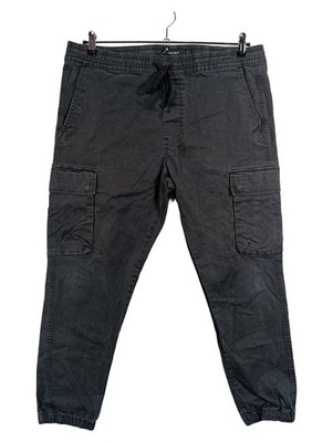Pull&Bear Cargo Jogger Hose Herren XL Grau Baumwolle Stretch