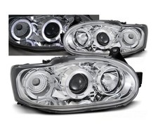 Headlights for FORD ESCORT MK7 1995 1997 1998 1999 2000 Angel Eyes Chrome LHD