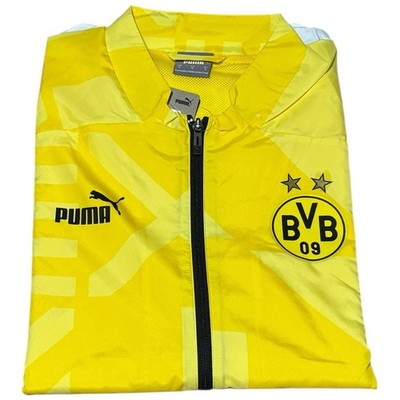 Borussia Dortmund gelbe Trainingsjacke Full Zip Langarm Größe M Original