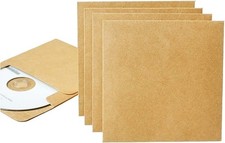 25 Pcs CD DVD Sleeves Retro Brown Kraft Paper CD DVD Sleeves Envelopes
