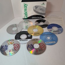 Vintage Gateway Software Disc Storage Binder w/ System Restore CD, HP Office Pro